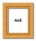 4x5 Gold Wood Picture Frame - UV Acrylic, Foam Board Backing, Hanging Hardware